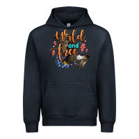 Navy wild and free Urban Hoodie - Zillion Design Studio