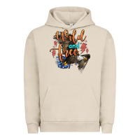 Pigment French Oak wild and free Urban Hoodie - Zillion Design Studio