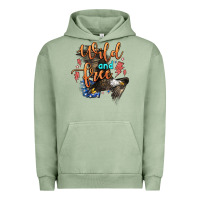 Pigment Oil Green wild and free Urban Hoodie - Zillion Design Studio