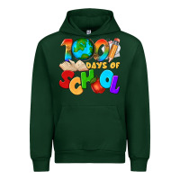 Forest Green 100 days of school Urban Hoodie - texasbilliewilder