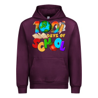 Mauve Wine 100 days of school Urban Hoodie - texasbilliewilder