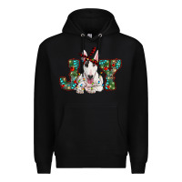 Black Christmas joy bull terrier Premium Hoodie - RanaPortraitStore
