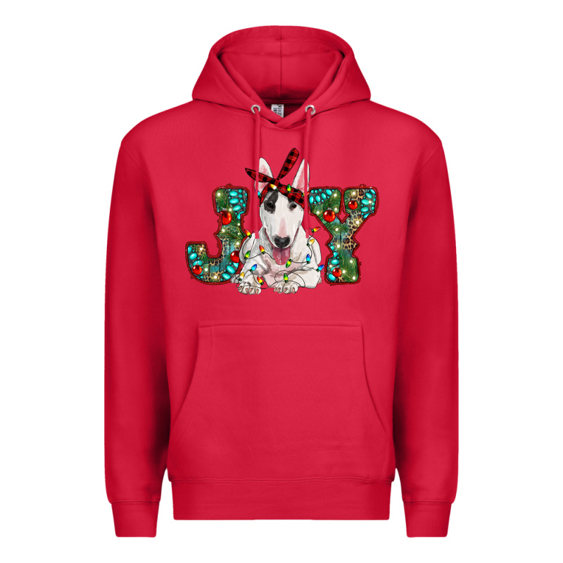 Christmas Joy Bull Terrier Premium Hoodie by RanaPortraitStore | Teevron