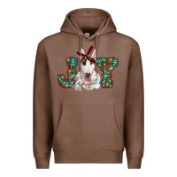 Chestnut Christmas joy bull terrier Premium Hoodie - RanaPortraitStore