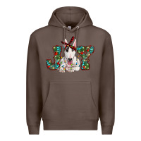Coffee Christmas joy bull terrier Premium Hoodie - RanaPortraitStore