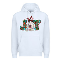 White Christmas joy bull terrier Premium Hoodie - RanaPortraitStore