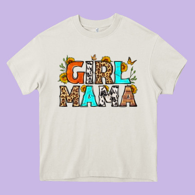 Girl Mama Heavy Core Tee Designed By Lillyallendesigns