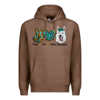 Chestnut peace love white sepherd Premium Hoodie - RanaPortraitStore