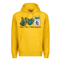 Lemon peace love white sepherd Premium Hoodie - RanaPortraitStore