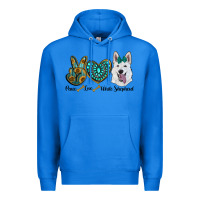 True Royal peace love white sepherd Premium Hoodie - RanaPortraitStore