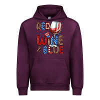 Mauve Wine red wine and blue Urban Hoodie - Zillion Design Studio