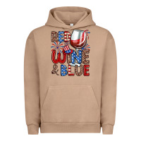 Pigment Burro red wine and blue Urban Hoodie - Zillion Design Studio