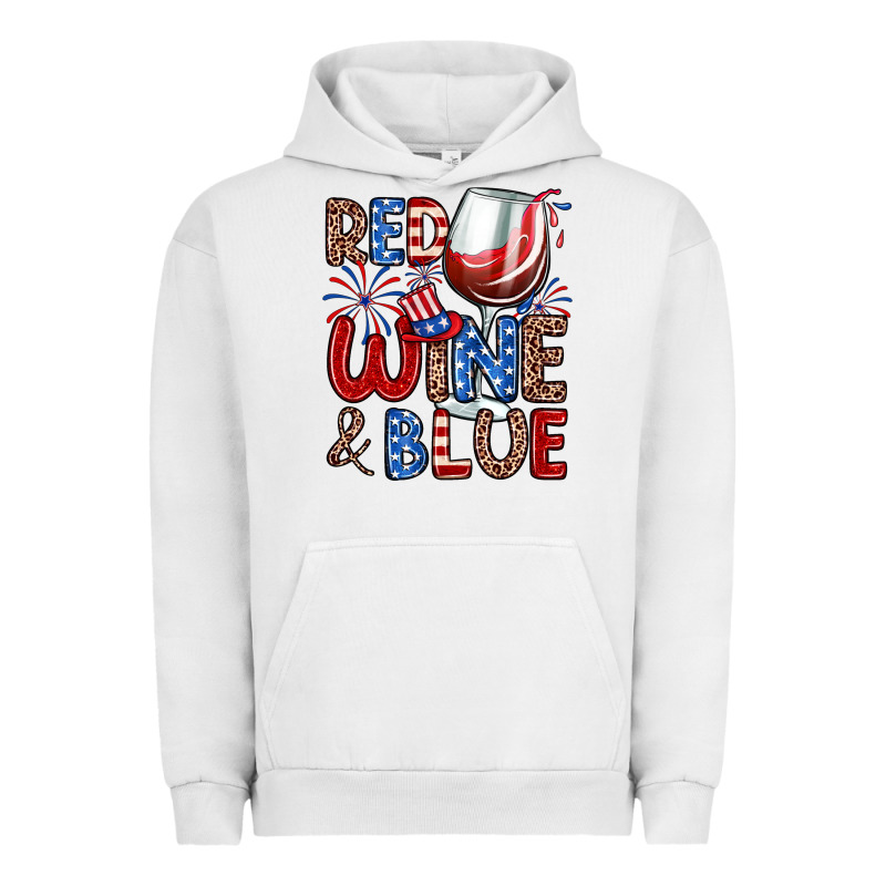 Red Wine And Blue Urban Hoodie by Zillion Design Studio | Teevron