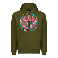 Army Green western crocin Premium Hoodie - texasbilliewilder