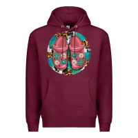 Burgundy western crocin Premium Hoodie - texasbilliewilder