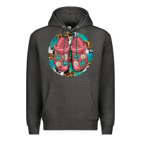 Charcoal Heather western crocin Premium Hoodie - texasbilliewilder