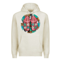 Oatmeal Heather western crocin Premium Hoodie - texasbilliewilder