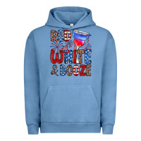 Pigment Pebble Blue red white and booze Urban Hoodie - Zillion Design Studio