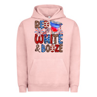 Pigment Salmon red white and booze Urban Hoodie - Zillion Design Studio