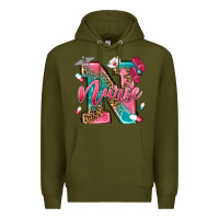 Army Green western nurse Premium Hoodie - texasbilliewilder