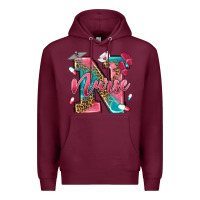 Burgundy western nurse Premium Hoodie - texasbilliewilder