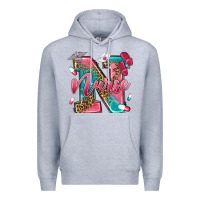 Heather Grey western nurse Premium Hoodie - texasbilliewilder