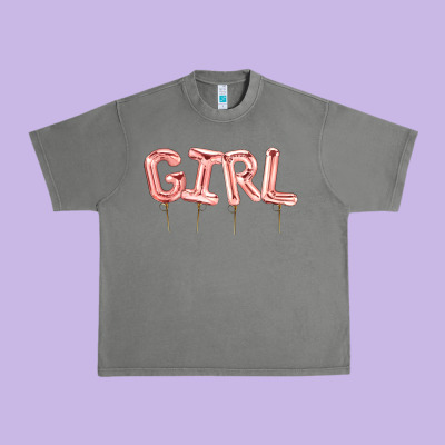 Girl Balloon Urban Heavy Tee Designed By Artiststas