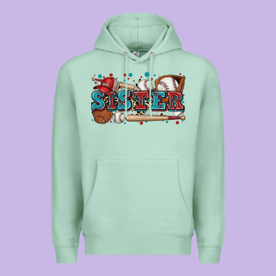 Sister Baseball Premium Hoodie Designed By Zillion Design Studio