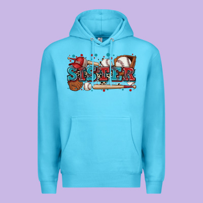 Sister Baseball Premium Hoodie Designed By Zillion Design Studio