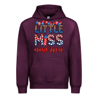 Mauve Wine little miss America Urban Hoodie - Zillion Design Studio