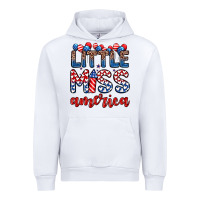 White little miss America Urban Hoodie - Zillion Design Studio