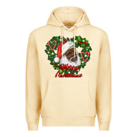 Pina Colada merry christmas african american santa with wreath Premium Hoodie - RanaPortraitStore
