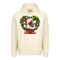 Sandshell merry christmas african american santa with wreath Premium Hoodie - RanaPortraitStore