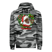 Slate Camo merry christmas african american santa with wreath Premium Hoodie - RanaPortraitStore