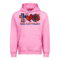 Fuchsia Pink faith love freedom Urban Hoodie - Zillion Design Studio
