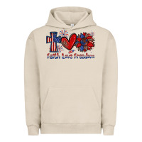 Pigment French Oak faith love freedom Urban Hoodie - Zillion Design Studio