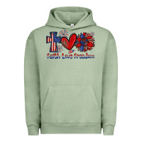 Pigment Oil Green faith love freedom Urban Hoodie - Zillion Design Studio