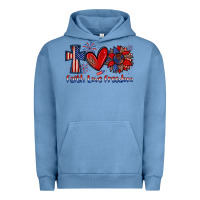Pigment Pebble Blue faith love freedom Urban Hoodie - Zillion Design Studio