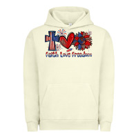 Pigment Pistachio faith love freedom Urban Hoodie - Zillion Design Studio
