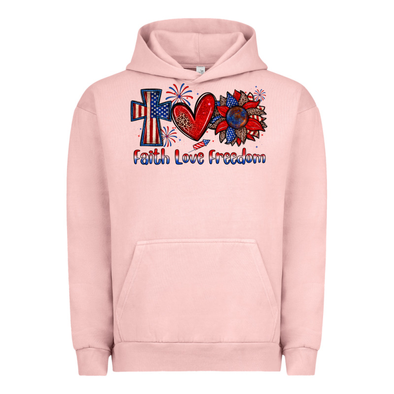 Faith Love Freedom Urban Hoodie by Zillion Design Studio | Teevron