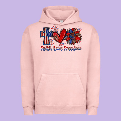 Faith Love Freedom Urban Hoodie Designed By Zillion Design Studio