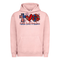 Pigment Salmon faith love freedom Urban Hoodie - Zillion Design Studio