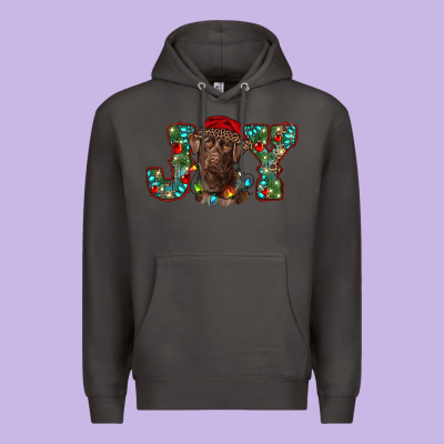 Labrador Retriever Christmas Joy Premium Hoodie Designed By Ranaportraitstore