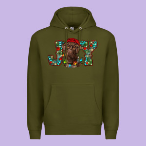 Labrador Retriever Christmas Joy Premium Hoodie Designed By Ranaportraitstore