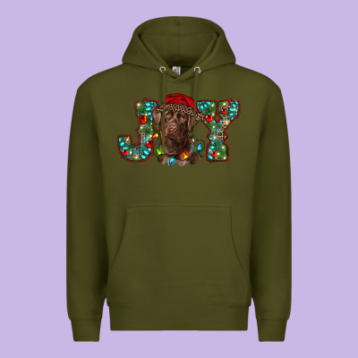 Labrador Retriever Christmas Joy Premium Hoodie Designed By Ranaportraitstore