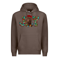 Coffee labrador retriever christmas joy Premium Hoodie - RanaPortraitStore