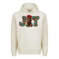 Oatmeal Heather labrador retriever christmas joy Premium Hoodie - RanaPortraitStore