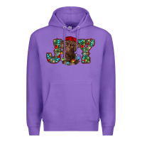 Purple labrador retriever christmas joy Premium Hoodie - RanaPortraitStore