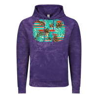 Cloud Purple leopard turquoise glitter background Vintage Hoodie - AdoDesignShop