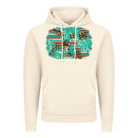 Vintage Artic leopard turquoise glitter background Vintage Hoodie - AdoDesignShop